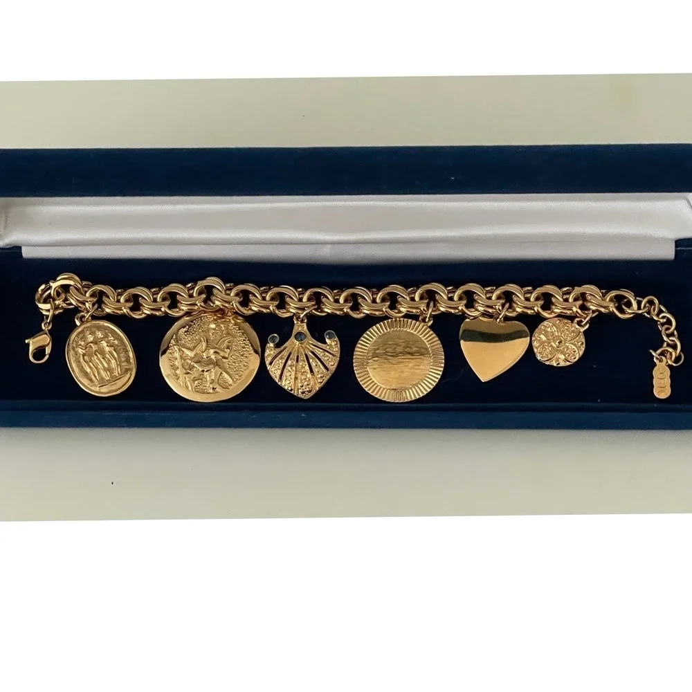 Camrose & Kross JBK Gold Tone Charm Women Bracelet Jacqueline Kennedy Collection